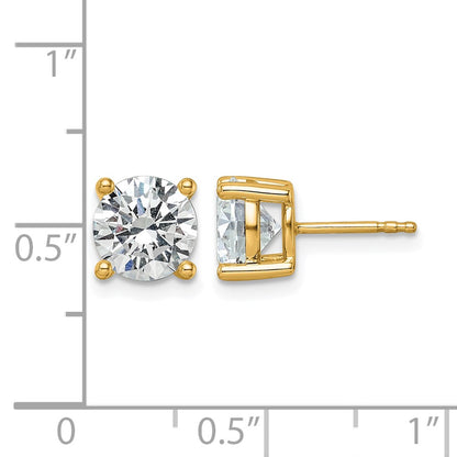 LGYE 14k 3 carat Lab Grown Diamond VS/SI+ G+ Round Complete Four Prong Heavyweight Stud Earrings