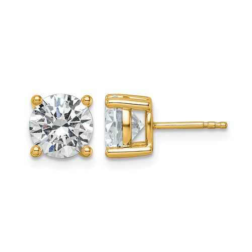 LGYE 14k 3 carat Lab Grown Diamond VS/SI+ G+ Round Complete Four Prong Heavyweight Stud Earrings