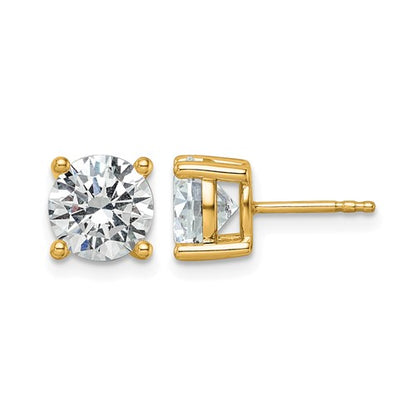 LGYE 14k 3 carat Lab Grown Diamond VS/SI+ G+ Round Complete Four Prong Heavyweight Stud Earrings
