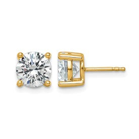 LGYE 14k 3 carat Lab Grown Diamond VS/SI+ G+ Round Complete Four Prong Heavyweight Stud Earrings