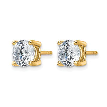 LGYE 14k 4 carat Lab Grown Diamond VS/SI+ G+ Round Complete Four Prong Heavyweight Stud Earrings