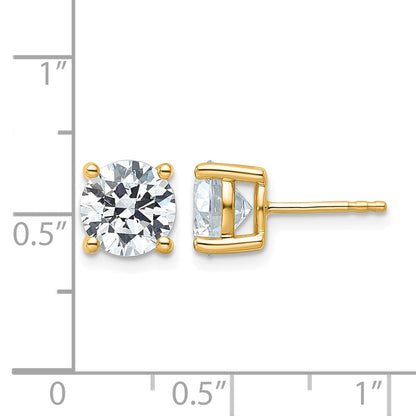 LGYE 14k 4 carat Lab Grown Diamond VS/SI+ G+ Round Complete Four Prong Heavyweight Stud Earrings