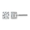 LGWE 14k White Gold 1 1/2 carat Lab Grown Diamond VS+ F+ Round Complete Four Prong Screwback Heavyweight Stud Earrings