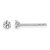 LGWE 14k White Gold 1/6 carat Lab Grown Diamond VS+ F+ Round Complete Three Prong Stud Earrings