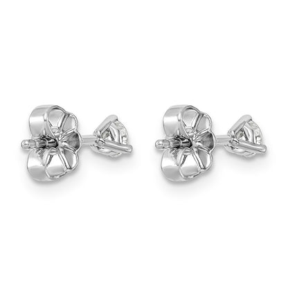 LGWE Platinum 1/4 carat Lab Grown Diamond VS+ F+ Round Complete Three Prong Stud Earrings