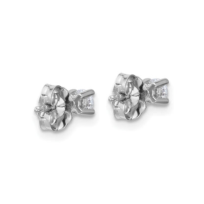 True Origin 14k White Gold 1/4 carat Round Lab Grown Diamond VS DEF 4 Prong Stud Earrings