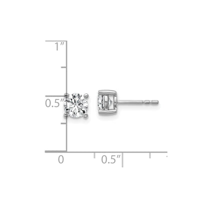 True Origin 14k White Gold 1/5 carat Round Lab Grown Diamond VS DEF 4 Prong Stud Earrings