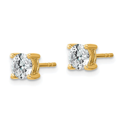 True Origin 14k 1/5 carat Round Lab Grown Diamond VS DEF 4 Prong Stud Earrings