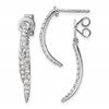LGWE 14k White Gold 5/8 carat Lab Grown Diamond VS/SI+ G+ Front and Back Dangle Post Earrings