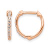 LGGE 14k Rose Gold 1/5 carat Lab Grown Diamond VS/SI+ G+ Complete Hinged Hoop Earrings