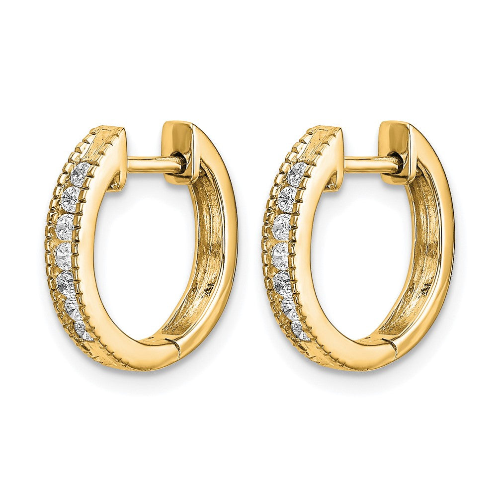LGGE 14k 1/5 carat Lab Grown Diamond VS/SI+ G+ Complete Hinged Hoop Earrings