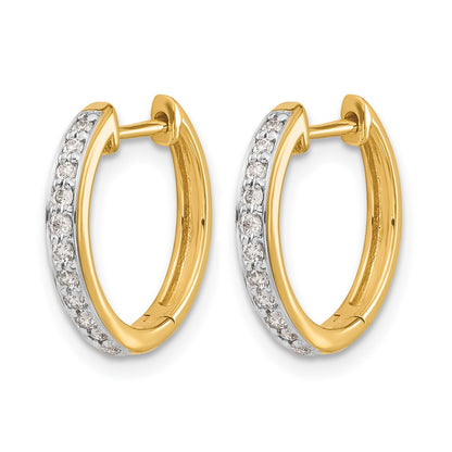 LGGE 14k 1/4 carat Lab Grown Diamond VS/SI+ G+ Complete Hinged Hoop Earrings