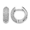 LGWE 14k White Gold 3/4 carat Lab Grown Diamond VS/SI+ G+ Complete Hinged Hoop Earrings