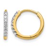 LGGE 14k 1/8 carat Lab Grown Diamond VS/SI+ G+ Complete Hinged Hoop Earrings