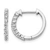 LGWE 14k White Gold 1/3 carat Lab Grown Diamond VS/SI+ G+ Complete Hinged Hoop Earrings