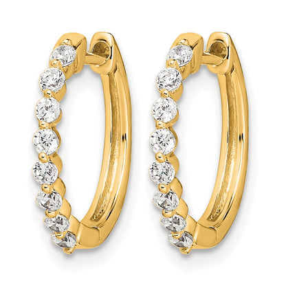 LGGE 14k 1/3 carat Lab Grown Diamond VS/SI+ G+ Complete Hinged Hoop Earrings