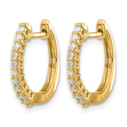 LGGE 14k 1/4 carat Lab Grown Diamond VS/SI+ G+ Complete Hinged Hoop Earrings