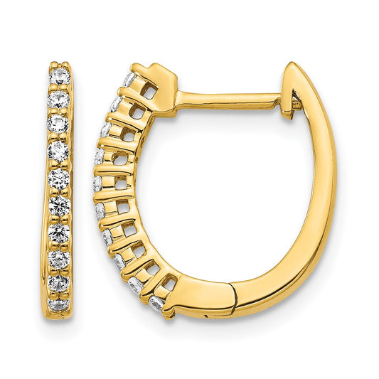 LGGE 14k 1/4 carat Lab Grown Diamond VS/SI+ G+ Complete Hinged Hoop Earrings