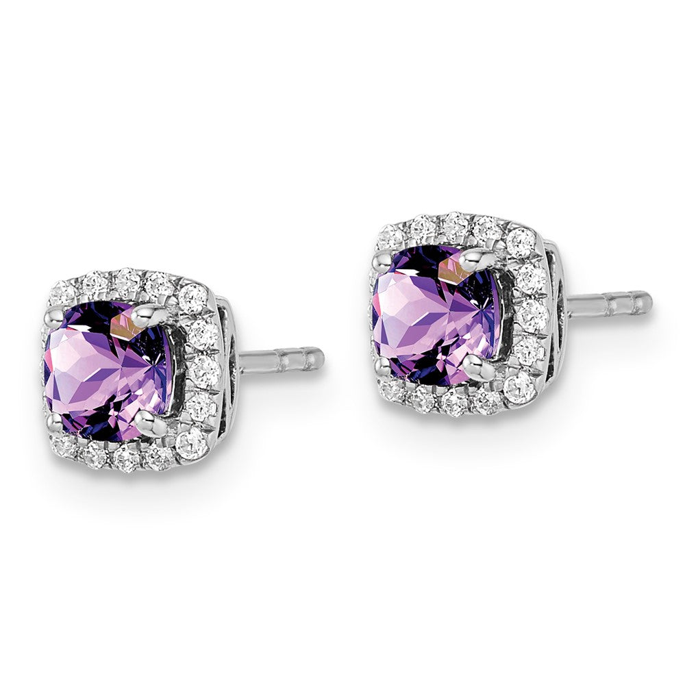 GSS ANT Amethyst and Diamond Earrings