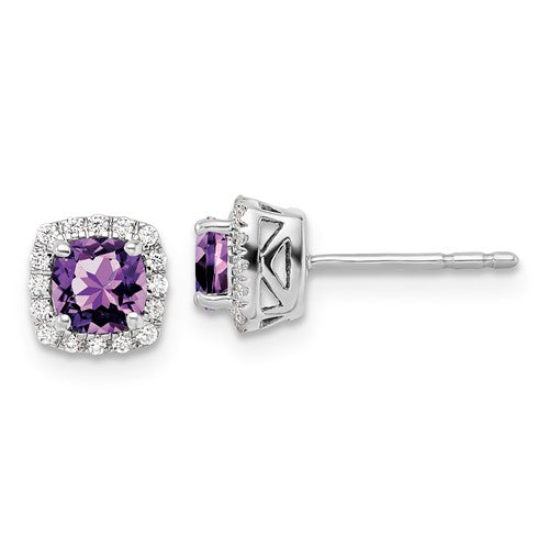 GSSE SS ANT Amethyst and Diamond Earring