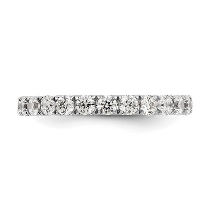 LGWR 14K White Gold 1 1/2 carat Lab Grown Diamond VS+ F+ Size 5 Complete Eternity Band