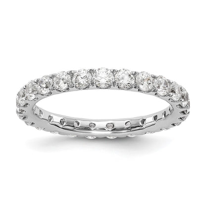 LGWR 14K White Gold 1 1/2 carat Lab Grown Diamond VS+ F+ Size 5 Complete Eternity Band