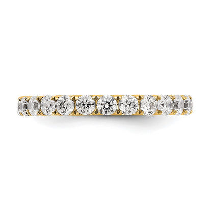 LGYR 14K Yellow Gold 1 1/2 carat Lab Grown Diamond VS+ F+ Size 6 Complete Eternity Band