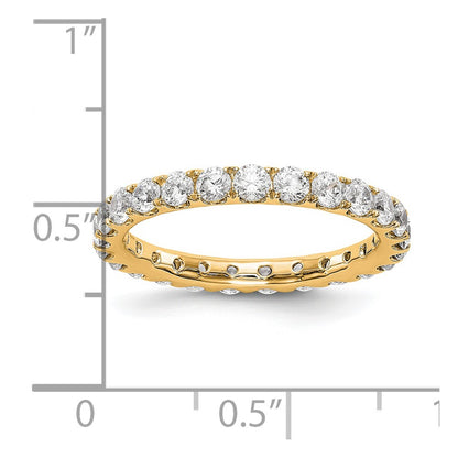 LGYR 14k 1 1/2 carat Lab Grown Diamond VS/SI+ G+ Complete Size 7 Shared Prong Eternity Band