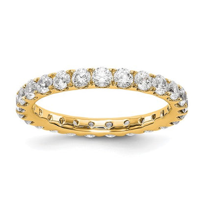 LGYR 14K Yellow Gold 1 1/2 carat Lab Grown Diamond VS+ F+ Size 6 Complete Eternity Band