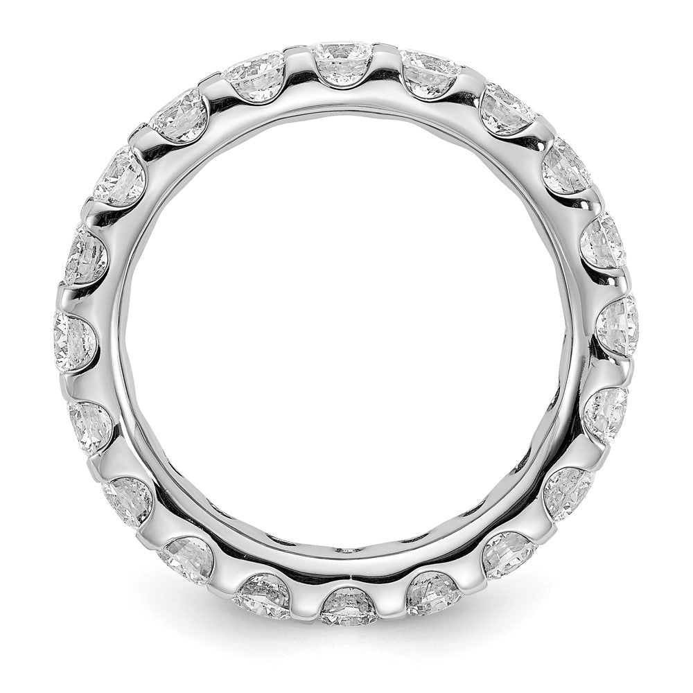 LGWR 14k White Gold 3 carat Lab Grown Diamond VS/SI+ G+ Complete Size 8 Shared Prong Eternity Band