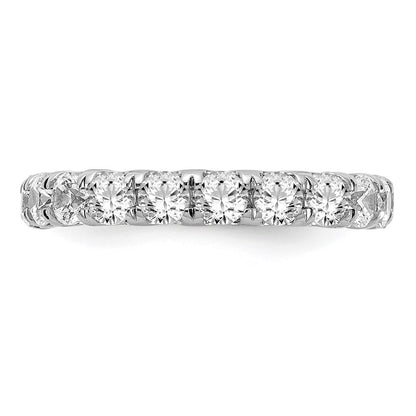 LGWR 14k White Gold 3 carat Lab Grown Diamond VS/SI+ G+ Complete Size 8 Shared Prong Eternity Band
