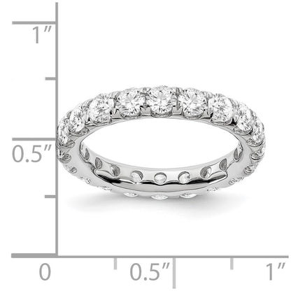 LGWR 14k White Gold 3 carat Lab Grown Diamond VS/SI+ G+ Complete Size 8 Shared Prong Eternity Band