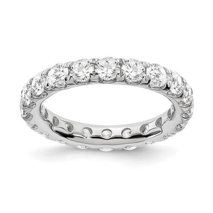 LGWR 14k White Gold 3 carat Lab Grown Diamond VS/SI+ G+ Complete Size 8 Shared Prong Eternity Band