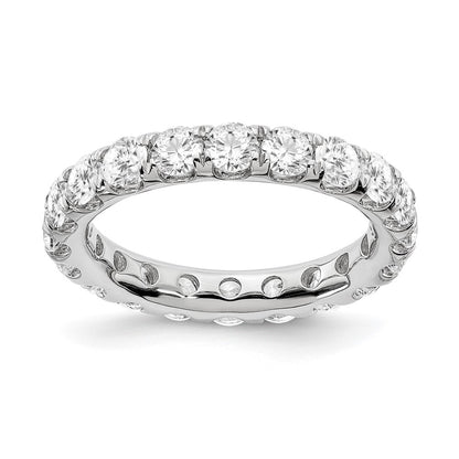 LGWR 14k White Gold 3 carat Lab Grown Diamond VS/SI+ G+ Complete Size 8 Shared Prong Eternity Band