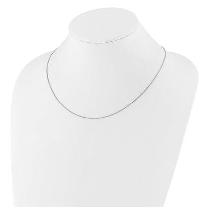 SSC Sterling Silver Rhodium-plated Adjustable .95mm Box Chain