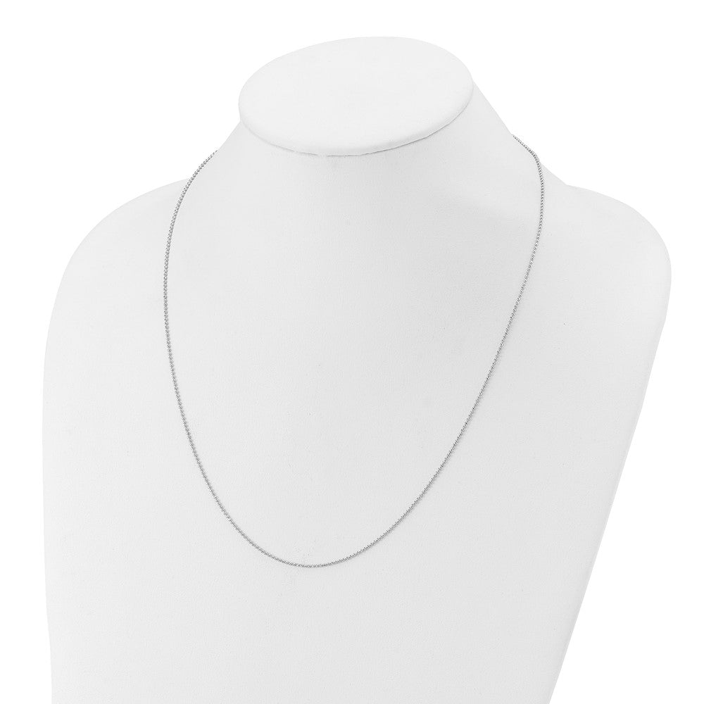 SSC Sterling Silver Rh-plated Polished/Diamond-cut Adjustable Chain