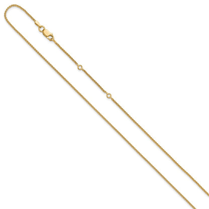 Sterling Silver Gold-plated 1.3mm Spiga 1in+1in Adjustable Chain