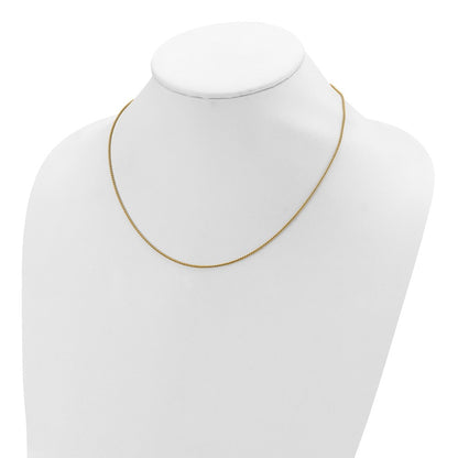 SSC Sterling Silver Gold-plated 1.3mm Spiga 1in+1in Adjustable Chain