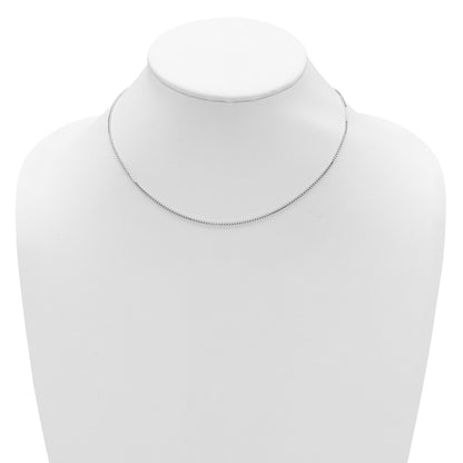 SSC Rh-plated 1.2mm Box 1in+1in Adjustable Chain