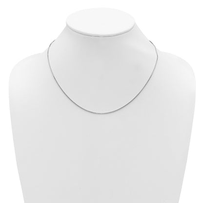 SSC Rh-plated 1.2mm Box 1in+1in Adjustable Chain