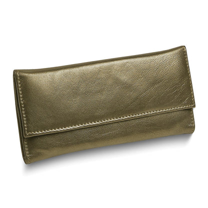 JW Pewter Leather Magnetic Closure Slim Jewelry Wallet