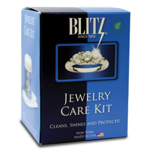 JC Blitz Jewelry Care Kit Gift Box Jar and Cleaning Cloth