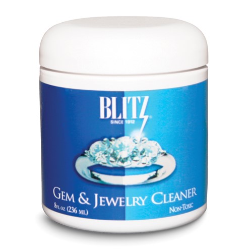 JC Blitz 8oz Gem and Jewelry Cleaner Jar for Gold, Platinum, Diamonds and Non-Porous Gems