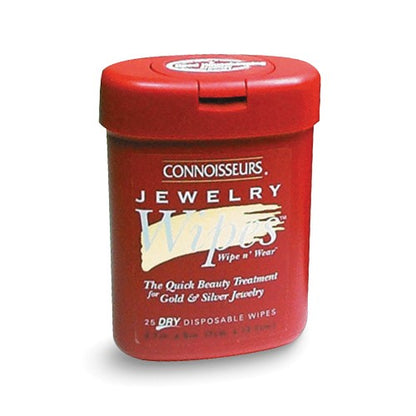 JC Connoisseurs Pkg/25 Dry Disposable Jewelry Wipes for Fine Jewelry