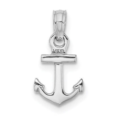 GP 14k White Gold Mini Anchor Pendant