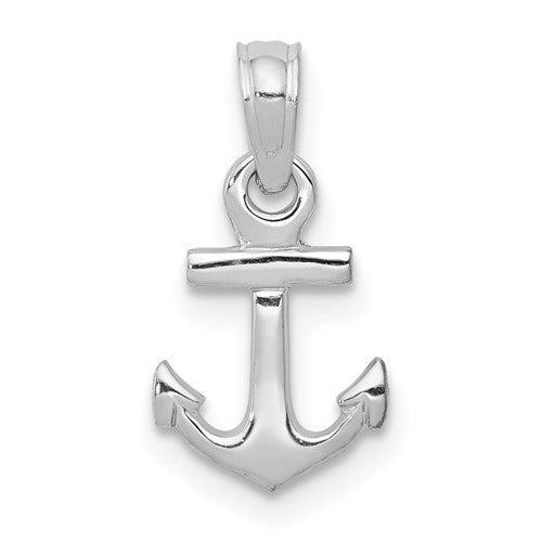 GP 14k White Gold Mini Anchor Pendant