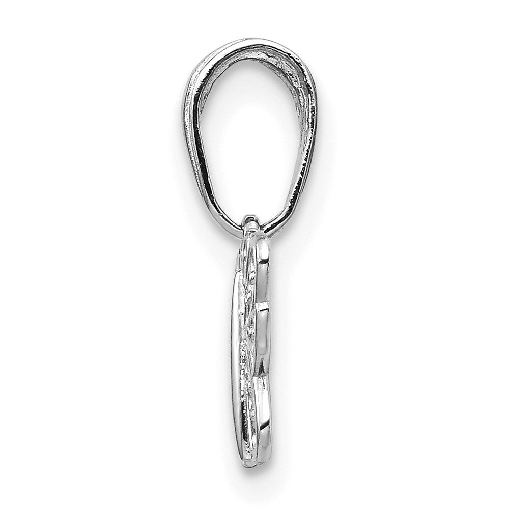 GP 14k White Gold Polished Filigree Butterfly Charm