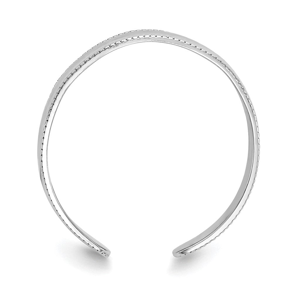 GR 14K White Gold Milgrain Adjustable Toe Ring