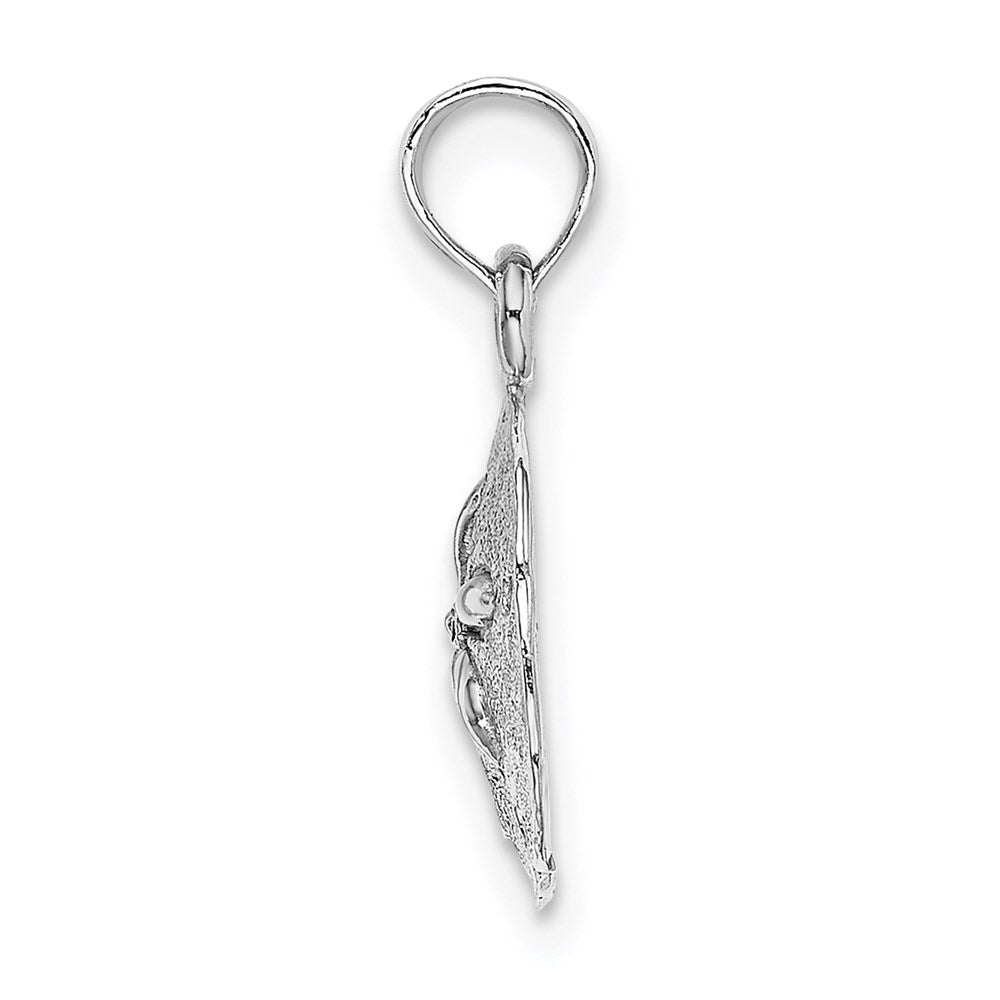 GP 14K White Gold Polished Sand Dollar Pendant