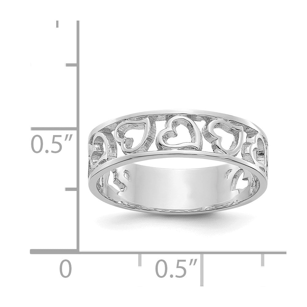 GR 14k White Gold Heart Ring